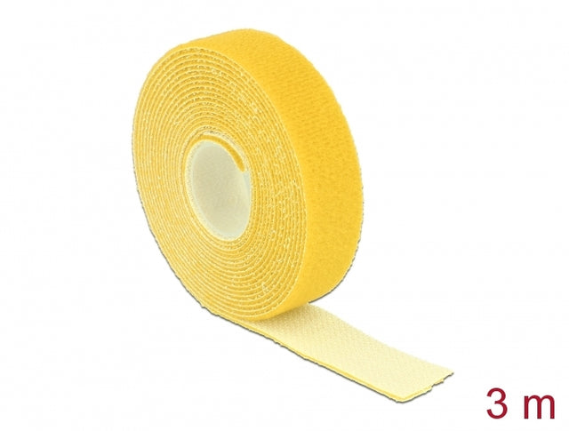 Delock 18738 Hook-And-Loop Tape On Roll L 3 M X W 20 Mm Yellow