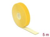 Delock 18739 Hook-And-Loop Tape On Roll L 5 M X W 20 Mm Yellow