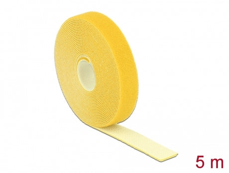 Delock 18739 Hook-And-Loop Tape On Roll L 5 M X W 20 Mm Yellow