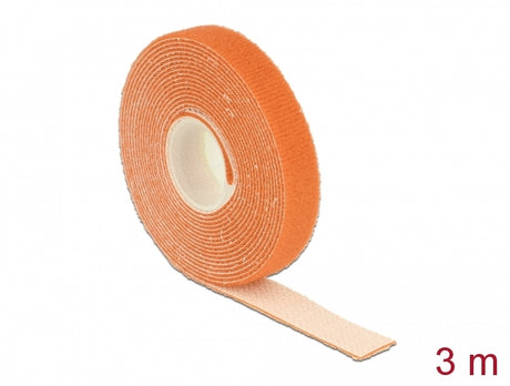 Delock 18742 Hook-And-Loop Tape On Roll L 3 M X W 13 Mm Orange