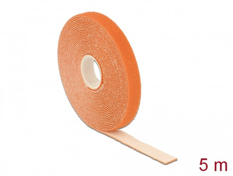 Delock 18743 Hook-And-Loop Tape On Roll L 5 M X W 13 Mm Orange