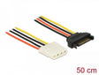 Delock 60137 Power Cable Sata 15 Pin Male > 4 Pin Female 50 Cm