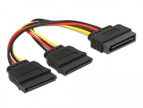 Delock 60174 Cable Power Sata 15 Pin > 2 X Sata Hdd – Straight