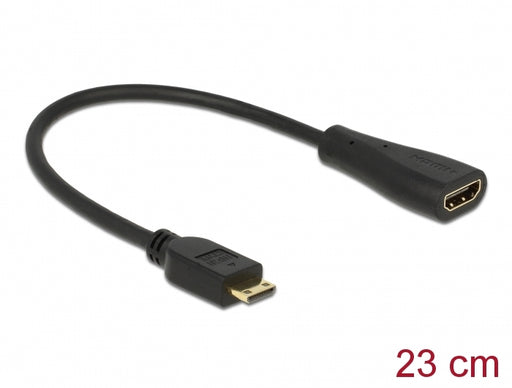 Delock 65650 Cable High Speed Hdmi With Ethernet - Mini C Male > A Female