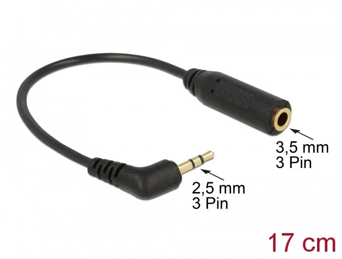 Delock 65672 Audio Cable Stereo Jack 2.5 Mm 3 Pin Male Angled