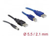 Delock 82461 Cable Set 2 X Usb-A To Dc + Usb-B 30 Cm