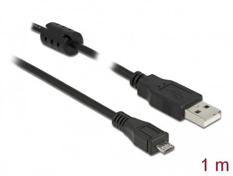 Delock 82299 Usb 2.0 Cable Type-A Male To Usb 2.0 Micro-B Male 1 M Black