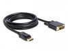 Delock 82591 Cable Displayport 1.2 Male > Dvi 24+1 Male Passive 2 M Black