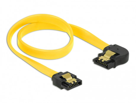 Delock 82824 Sata 6 Gb/S Cable Straight To Left Angled 30 Cm Yellow