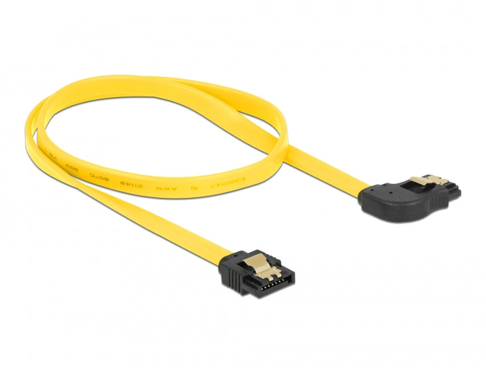 Delock 82829 Sata 6 Gb/S Cable Straight To Right Angled 50 Cm Yellow