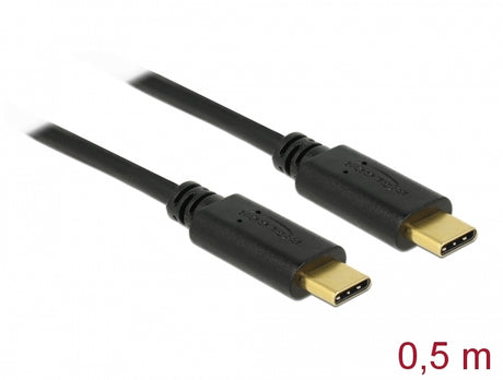 Delock 83043 Usb 2.0 Cable Type-C To Type-C 0.5 M Pd 5 A E-Marker