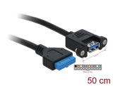 Delock 83118 Cable Usb 3.0 Pin Header Female > 1 X Usb 3.0-A Female