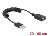 Delock 83163 Extension Cable Usb 2.0-A Male / Female Coiled Cable