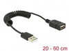 Delock 83163 Extension Cable Usb 2.0-A Male / Female Coiled Cable