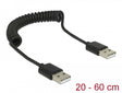 Delock 83239 Cable Usb 2.0-A Male / Male Coiled Cable