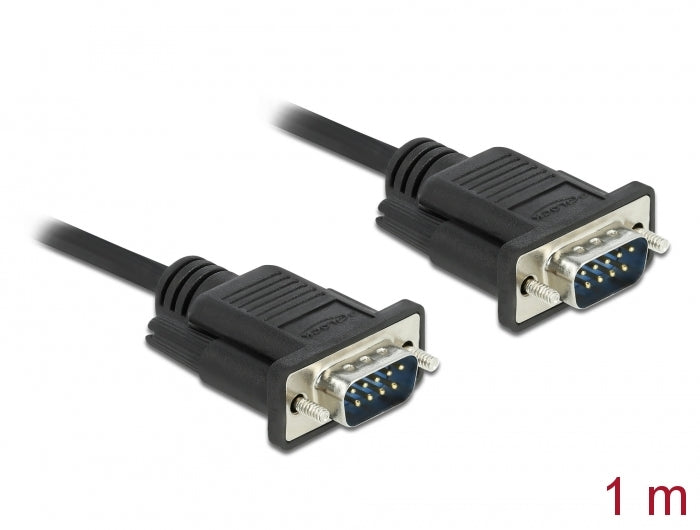 Delock 86573 Serial Cable Rs-232 D-Sub 9 Male To Male With Narrow Plug Housing