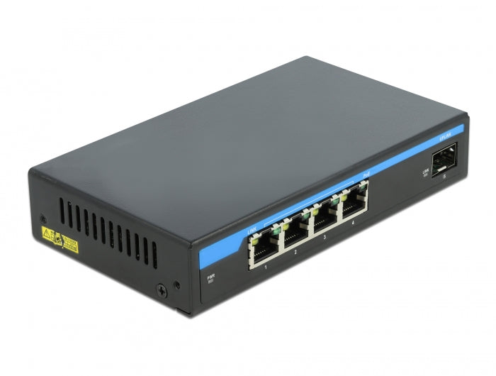 Delock 87765 Gigabit Ethernet Switch 4 Port Poe + 1 Sfp