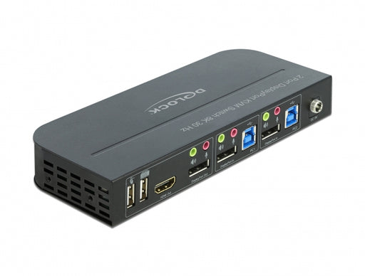 Delock 11482 Displayport 1.4 Kvm Switch 8K 30 Hz With Usb 3.0 And Audio