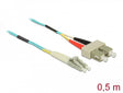 Delock 86563 Cable Optical Fibre Lc To Sc Multi-Mode Om3 0.5 M