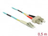 Delock 86563 Cable Optical Fibre Lc To Sc Multi-Mode Om3 0.5 M