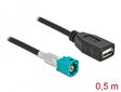 Delock 90310 Cable Hsd Z Male To Usb 2.0 Type-A Female 0.5 M Premium