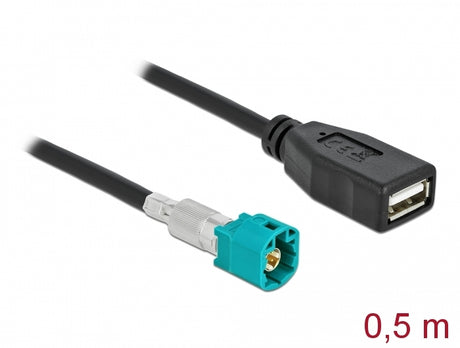 Delock 90310 Cable Hsd Z Male To Usb 2.0 Type-A Female 0.5 M Premium