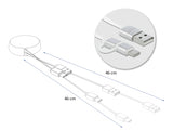 Delock 85821 Usb 2 In 1 Retractable Cable Type-A To Micro-B And Usb-C™