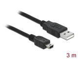 Delock 82311 Cable Usb 2.0-A Male > Mini B 5-Pin Male 3 M