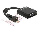 Delock 62641 Adapter Mini Displayport 1.2 Male With Screw > Vga Female Black