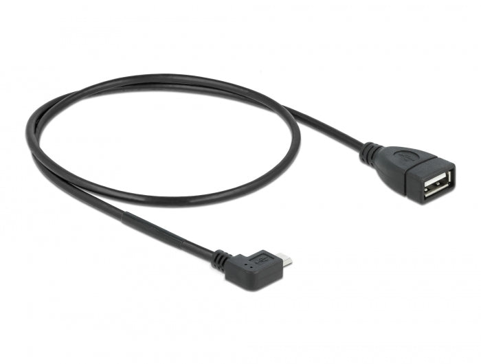 Delock 83271 Cable Usb Micro-B Male > Usb 2.0-A Female Otg 50 Cm Angled