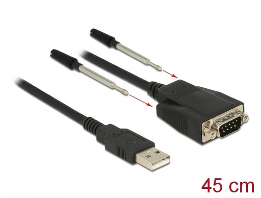 Delock 62958 Adapter Usb 2.0 Type-A Male > 1 X Serial Rs-232 Db9 Male