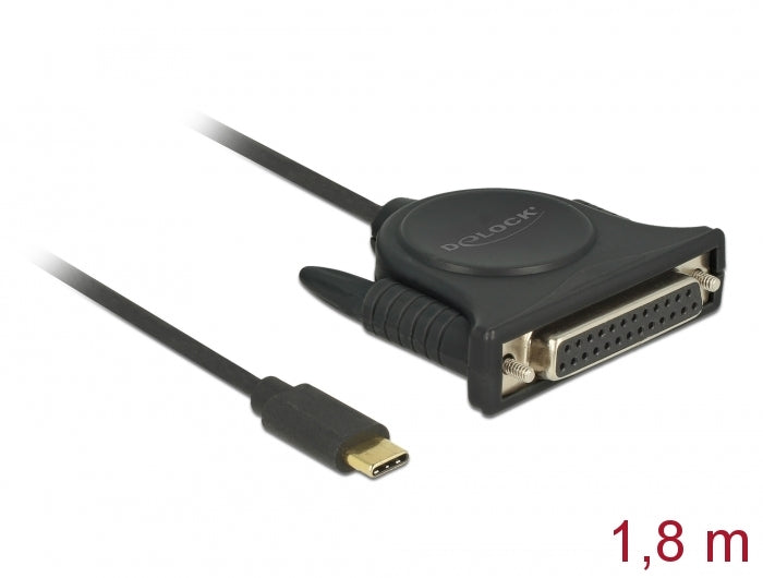 Delock 62980 Adapter Usb Type-C™ 2.0 Male > 1 X Parallel Db25 Female