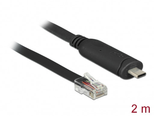 Delock 63912 Adapter Usb 2.0 Male > 1 X Serial Rs-232 Rj45 Male 2.0 M Black