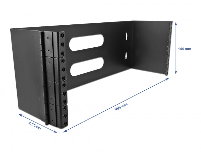 Delock 43317 19″ Wall Mount Rack 4U Black