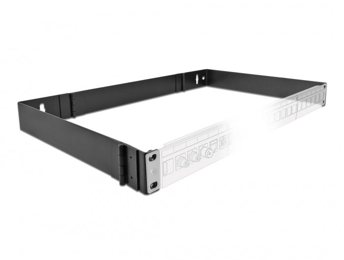 Delock 43318 19″ Wall Mount Rack 1U Foldable Black