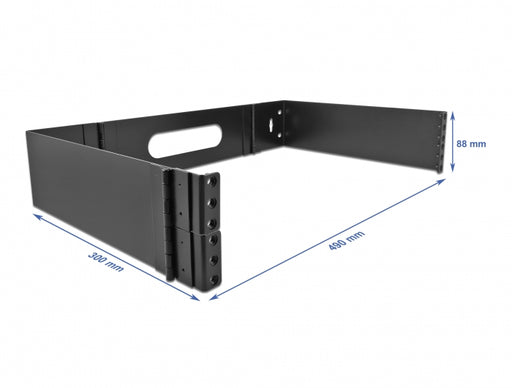 Delock 43376 19″ Wall Mount Rack 2U Foldable Black