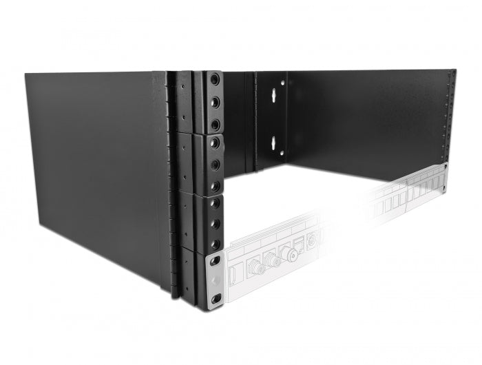 Delock 43378 19″ Wall Mount Rack 4U Foldable Black