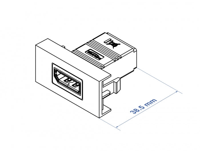 Delock 81305 Easy 45 Displayport Module Straight 22.5 X 45 Mm