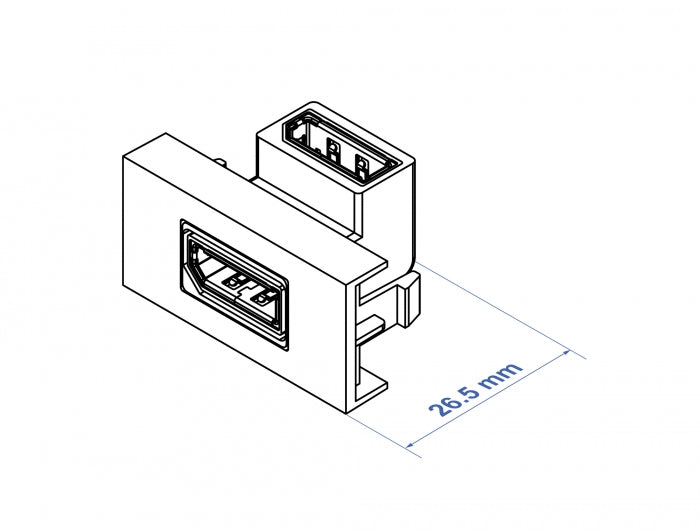 Delock 81306 Easy 45 Displayport Module Angled 90° 22.5 X 45 Mm