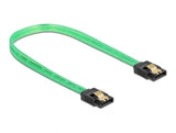 Delock 82017 Sata 6 Gb/S Cable Uv Glow Effect Green 20 Cm