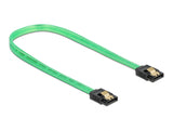 Delock 82069 Sata 6 Gb/S Cable Uv Glow Effect Green 50 Cm