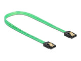 Delock 82112 Sata 6 Gb/S Cable Uv Glow Effect Green 70 Cm