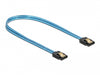 Delock 82133 Sata 6 Gb/S Cable Uv Glow Effect Blue 70 Cm