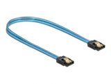 Delock 82130 Sata 6 Gb/S Cable Uv Glow Effect Blue 50 Cm