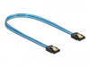 Delock 82130 Sata 6 Gb/S Cable Uv Glow Effect Blue 50 Cm