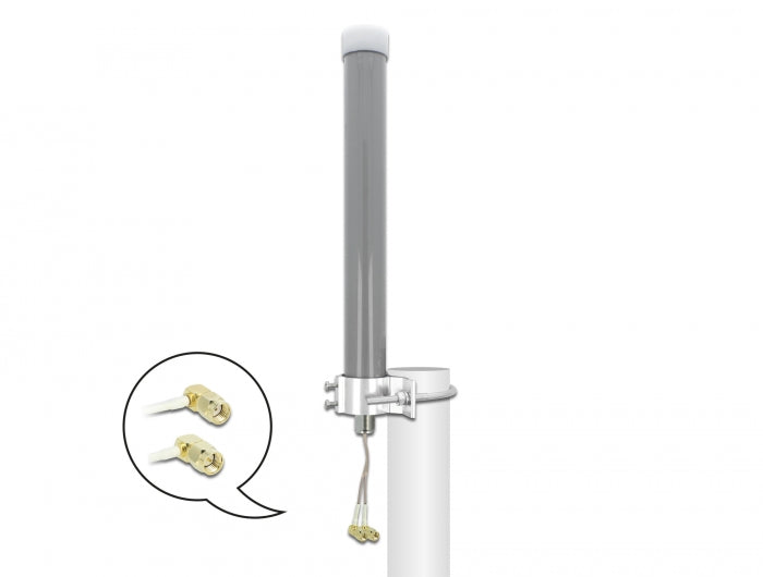 Delock 12694 Multiband Lte Wlan 2.4 Ghz Antenna 1 X Sma Plug 1 X Rp-Sma Plug