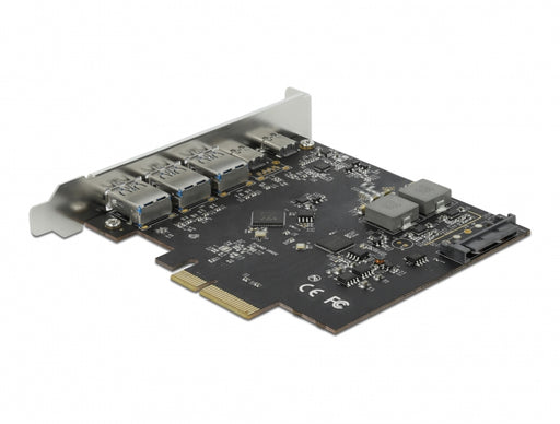 Delock 89064 Pci Express X4 Card To 2 X Usb Type-C™ + 3 X Usb Type-A