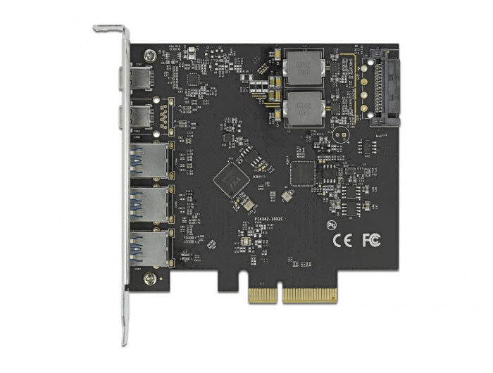 Delock 89064 Pci Express X4 Card To 2 X Usb Type-C™ + 3 X Usb Type-A