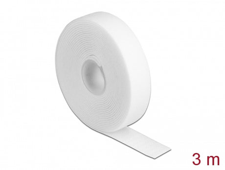 Delock 18380 Hook-And-Loop Tape On Roll L 3 M X W 20 Mm White