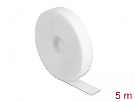 Delock 18381 Hook-And-Loop Tape On Roll L 5 M X W 20 Mm White